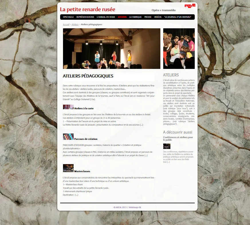 Site web Opéra La petite renarde rusée - 4 © Benoît Labourdette 2015.