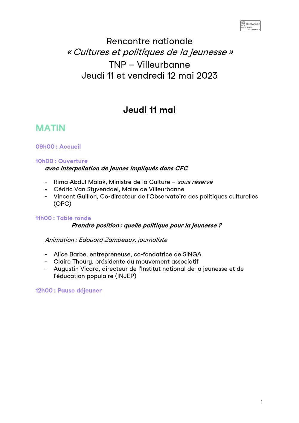 Accompagnement de la prise de parole des jeunes et des professionnels : Rencontres nationales « Cultures et politiques de la jeunesse » - 12 © Benoît Labourdette 2023.