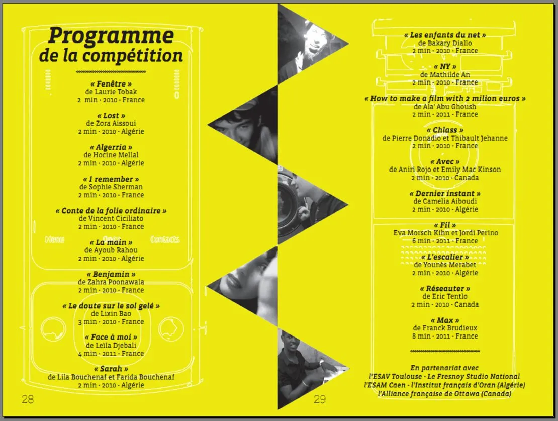 Catalogue du Festival Caméras Mobiles 2011. © Benoît Labourdette.
