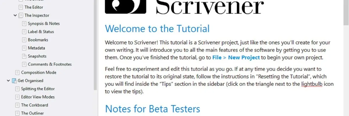 « Scrivener » pour écrire un scénario