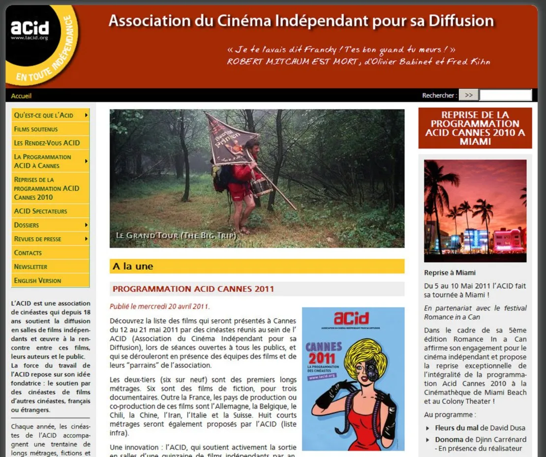 Site web www.lacid.org + Bases de données. © Benoît Labourdette.