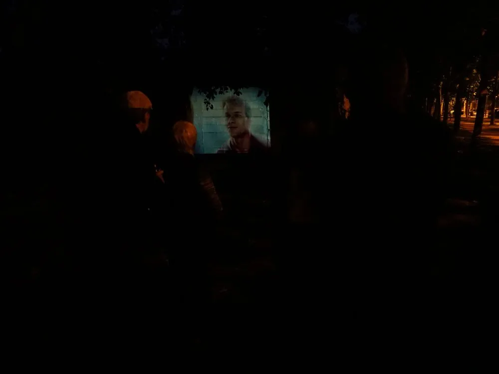 Projection itinérante à Mitry Mory - 8 © Benoît Labourdette 2021.
