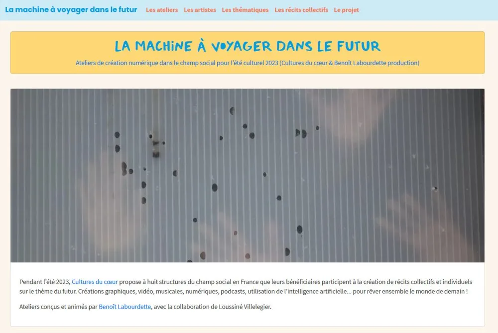 Site web « La machine à voyager dans le futur » - 23 © Benoît Labourdette 2023.