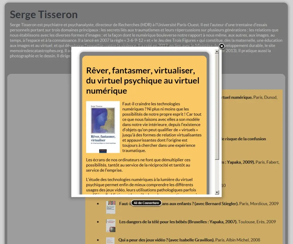 Site web www.sergetisseron.com - 3 © Benoît Labourdette 2012.