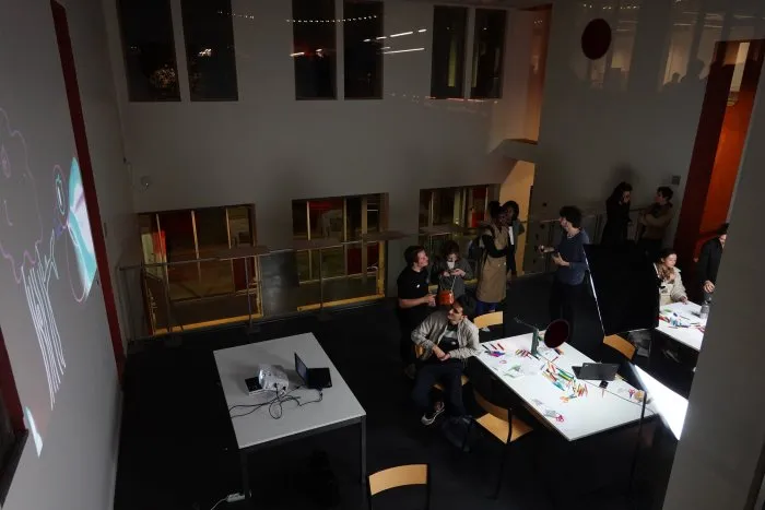 National Higher School of Architecture Paris-Belleville: drawn cinema workshop designed for the 50<sup class="typo_exposants">th</sup> anniversary - 8 © Benoît Labourdette 2019.