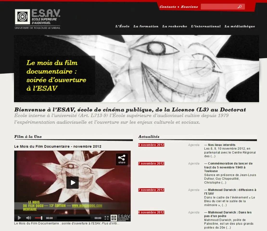 Site web www.esav.fr. © Benoît Labourdette.