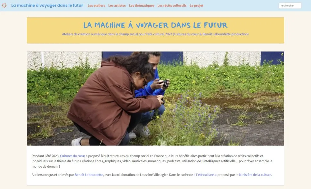 Site web « La machine à voyager dans le futur » - 52 © Benoît Labourdette 2023.