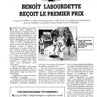 Journal de Meudon : « Benoît Labourdette reçoit le premier prix »