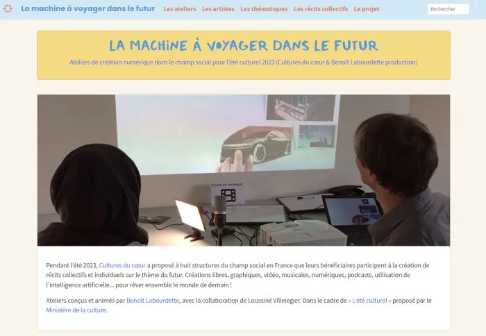 Site web « La machine à voyager dans le futur » - 15 © Benoît Labourdette 2023.