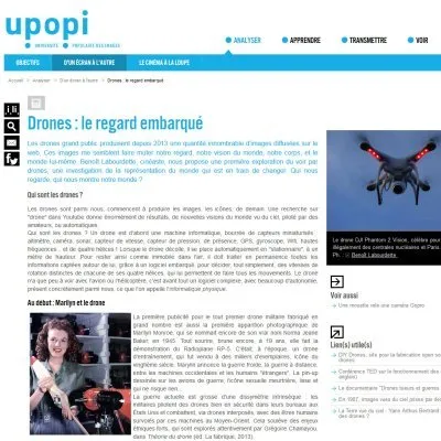 UPOPI : « Drones : le regard embarqué »