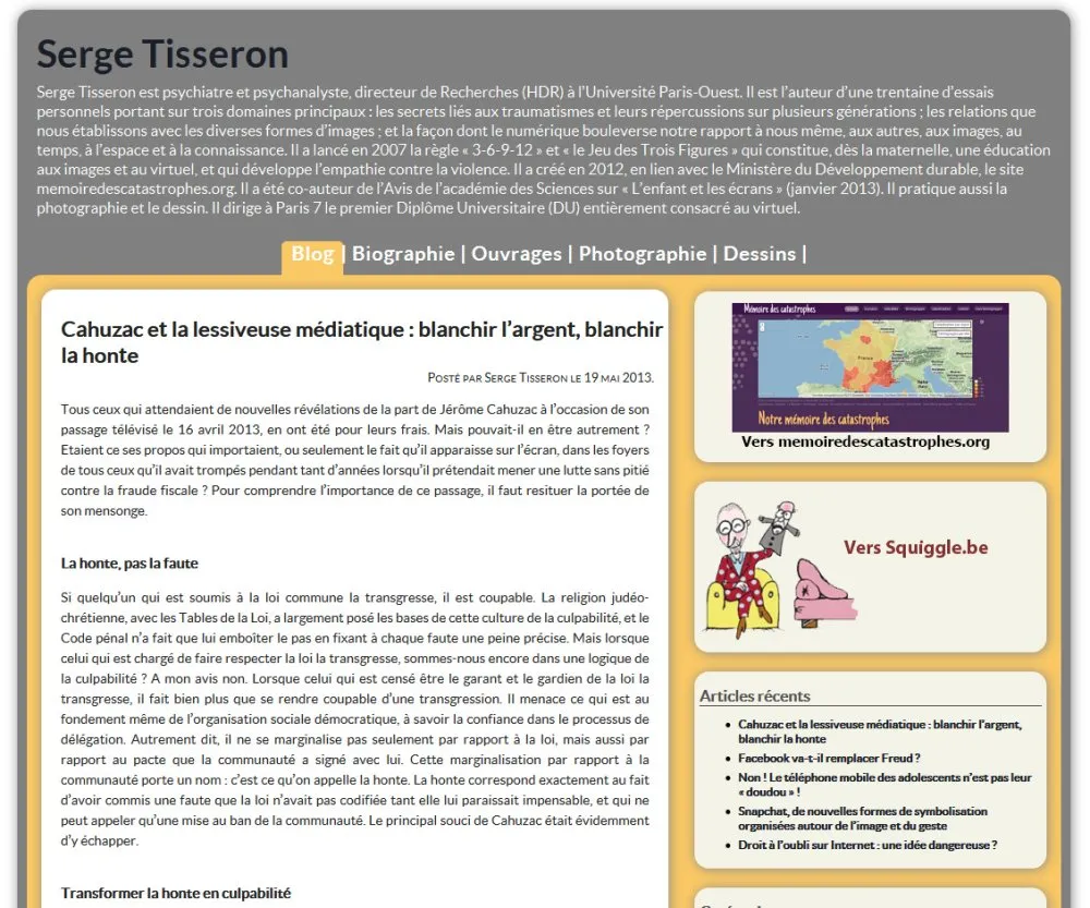 Site web www.sergetisseron.com - 8 © Benoît Labourdette 2012.
