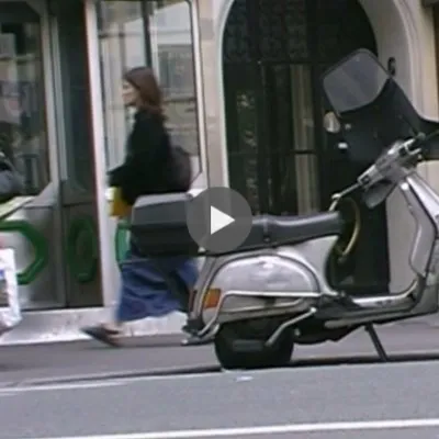 J'ai garé mon scooter