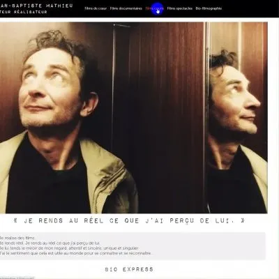 Jean-Baptiste Mathieu's website, author-director
