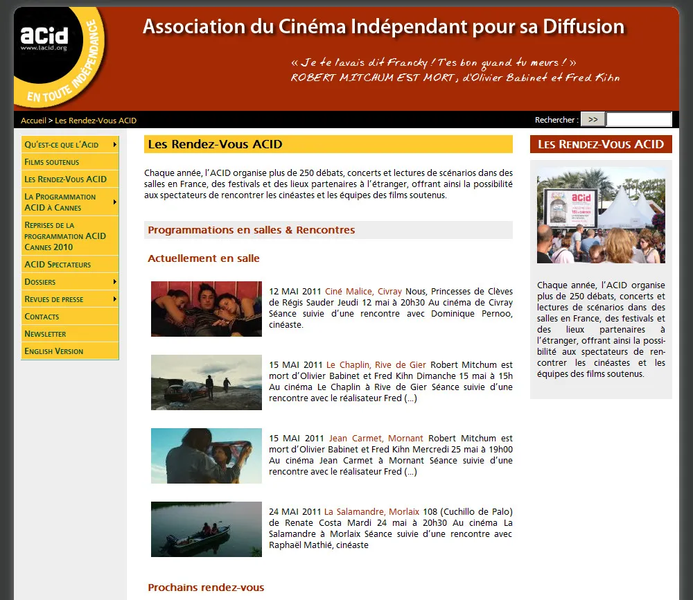 Site web www.lacid.org + Bases de données - 5 © Benoît Labourdette 2011.