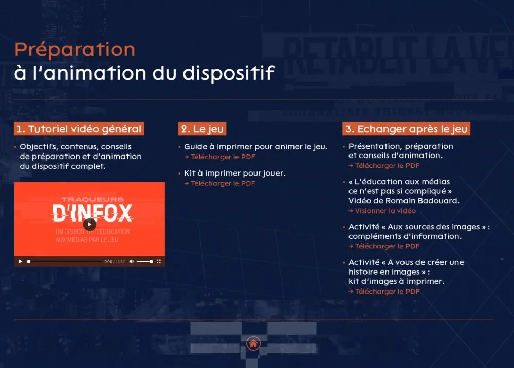 « Traqueurs d'Infox » : dispositif d'éducation aux médias par le jeu - 1 © Benoît Labourdette 2020.