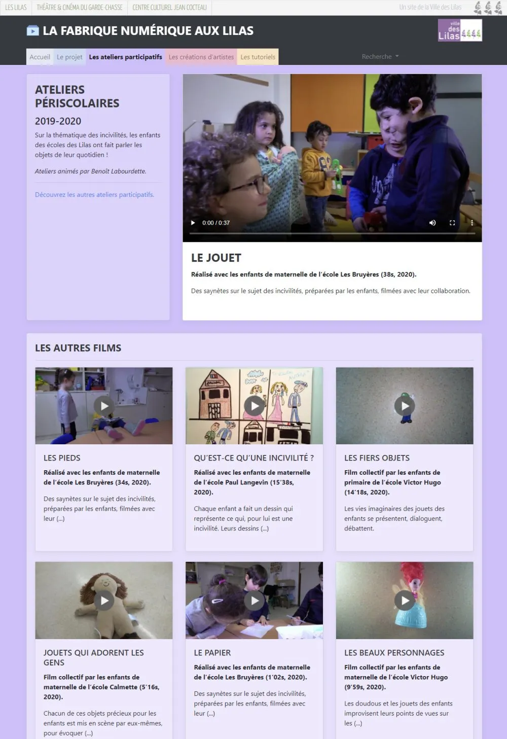 Plateforme vidéo « La fabrique numérique aux Lilas » - 8 © Benoît Labourdette 2021.