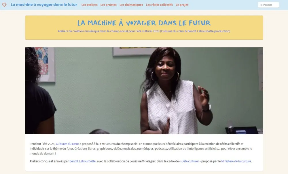 Site web « La machine à voyager dans le futur » - 6 © Benoît Labourdette 2023.