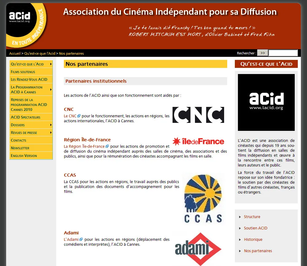Site web www.lacid.org + Bases de données - 4 © Benoît Labourdette 2011.