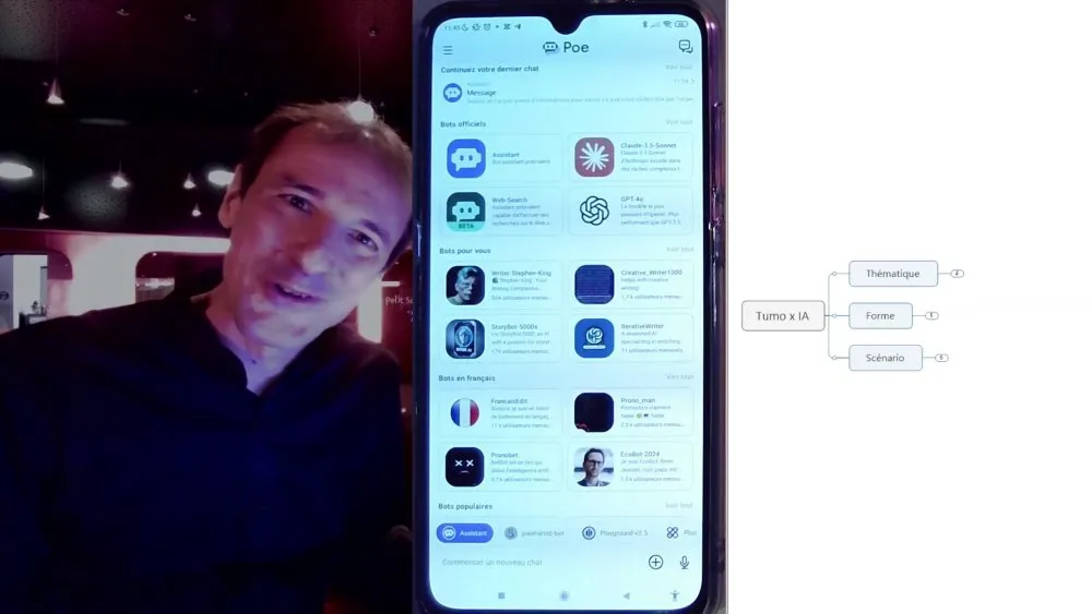 Tutoriel de réalisation de films en collaboration avec des intelligences artificielles - 1 © Benoît Labourdette 2024.