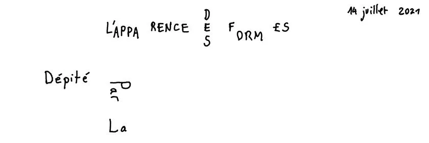 L'apparence des formes