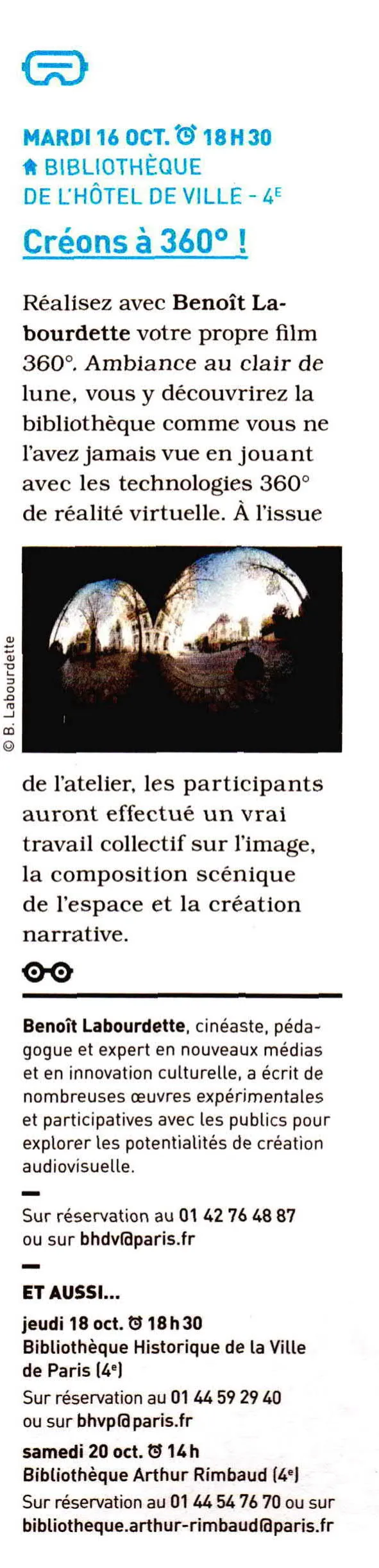Festival Numok : atelier « Créons à 360° » (bibliothèques de la Ville de Paris) - 27 © Benoît Labourdette 2018.