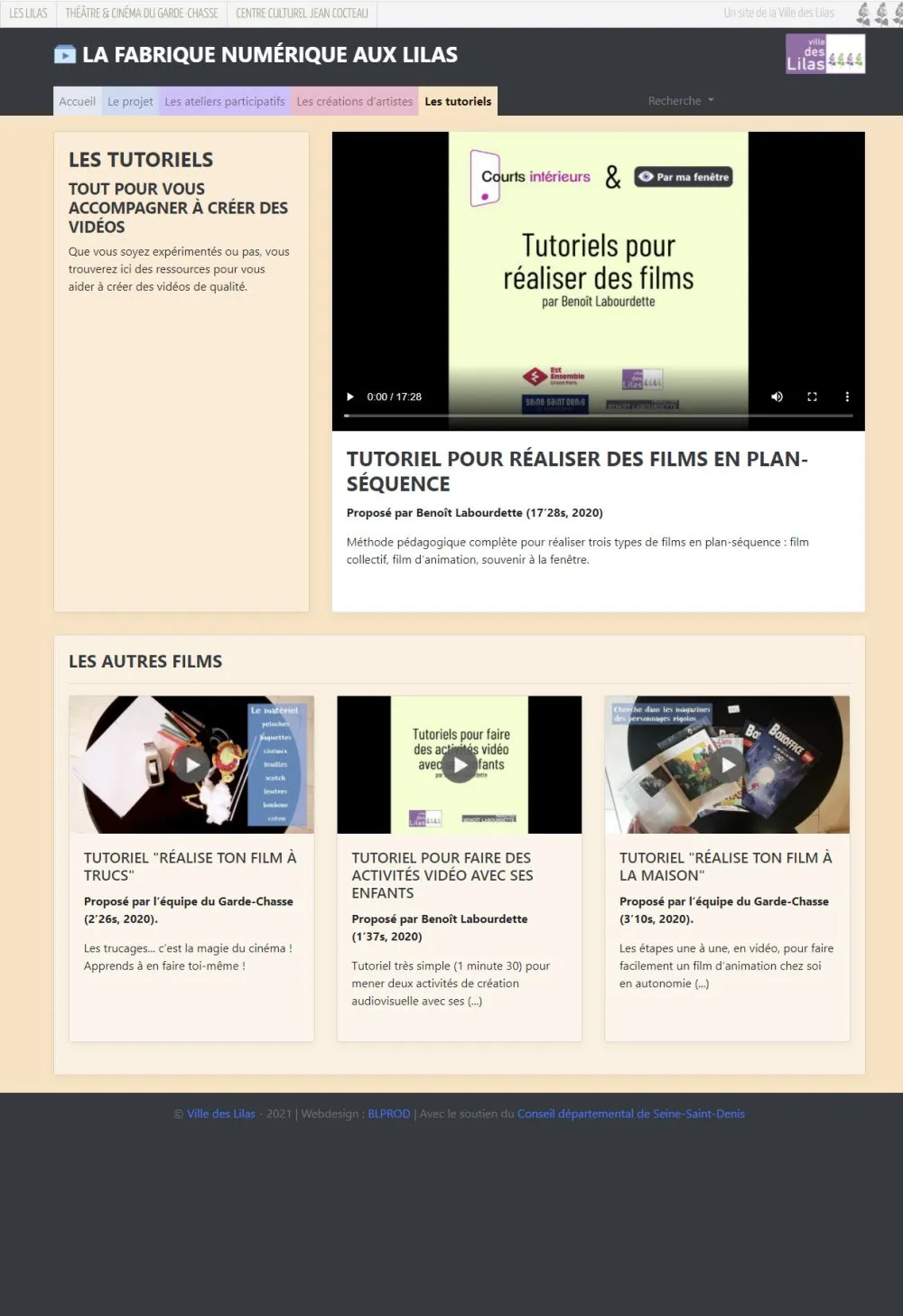 Plateforme vidéo « La fabrique numérique aux Lilas » - 4 © Benoît Labourdette 2021.