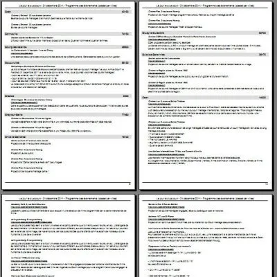 Liste des événements du Jour le plus court 2011