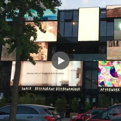 Vidéo en boucle pour projection sur la façade d'EP7 (18 minutes).