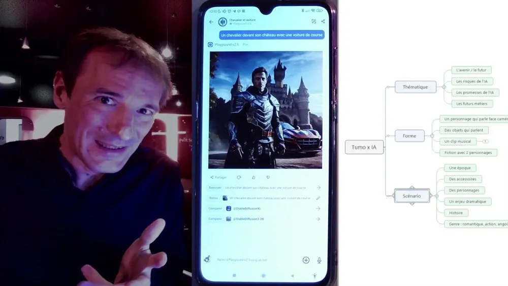 Tutoriel de réalisation de films en collaboration avec des intelligences artificielles - 9 © Benoît Labourdette 2024.