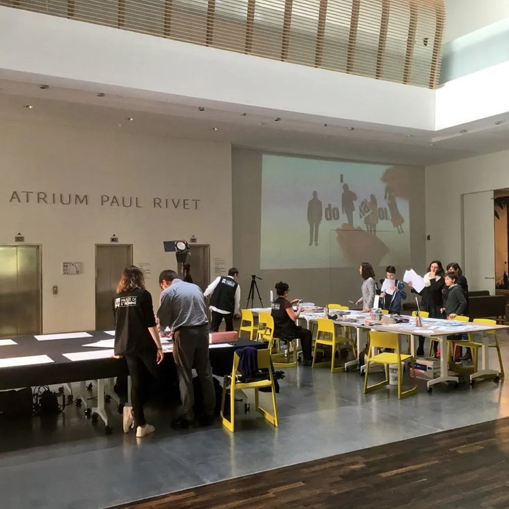 Musée de l'Homme : Atelier cinéma animé - 8 © Benoît Labourdette 2017.