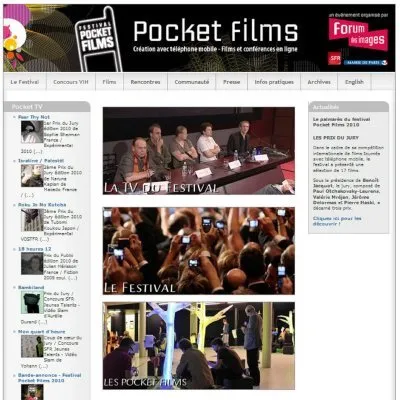 Site web www.festivalpocketfilms.fr