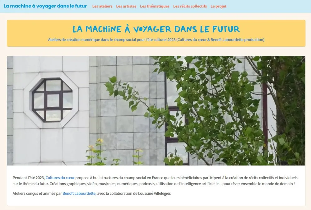 Site web « La machine à voyager dans le futur » - 7 © Benoît Labourdette 2023.