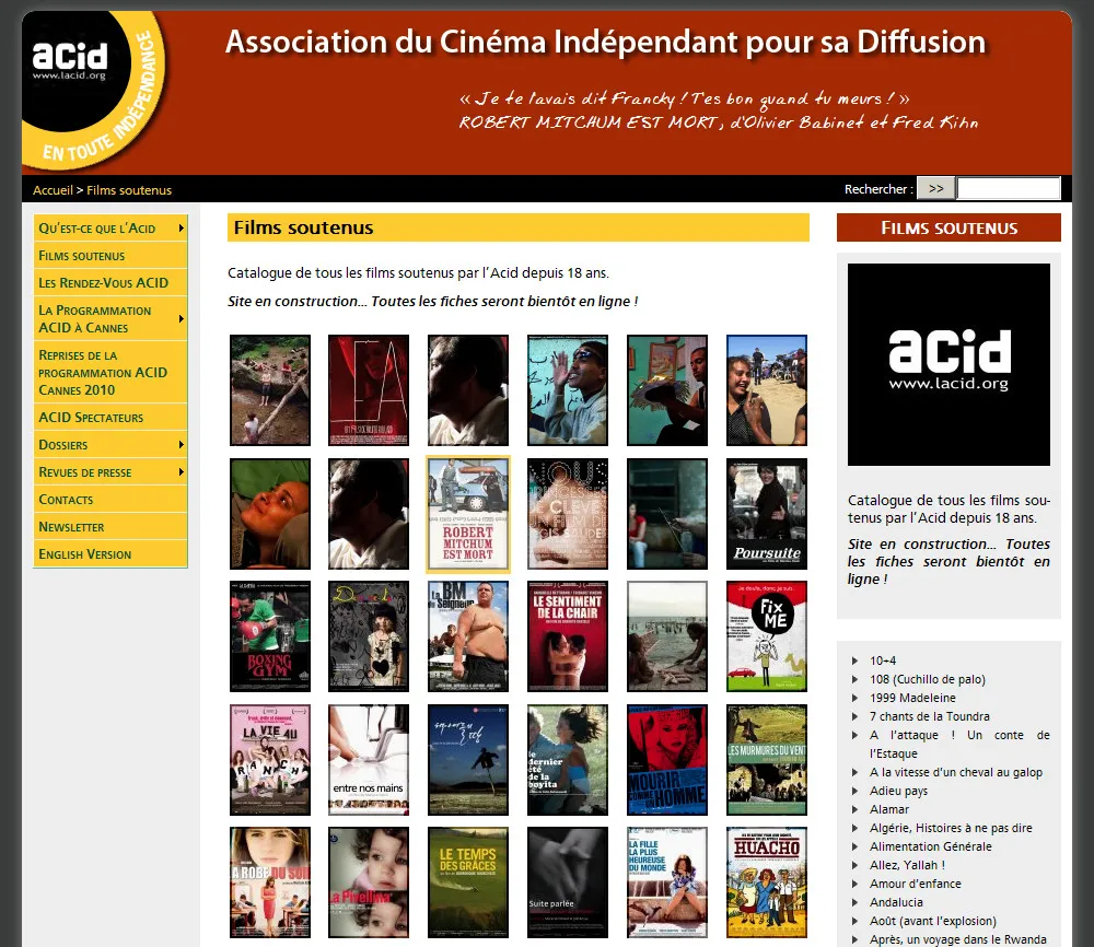 Site web www.lacid.org + Bases de données - 1 © Benoît Labourdette 2011.