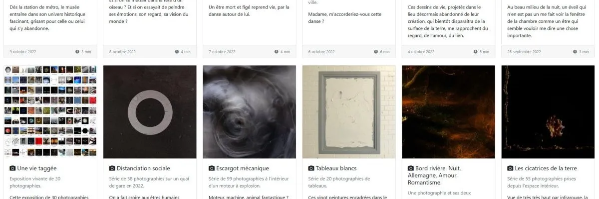 Des mots semés sur les images
