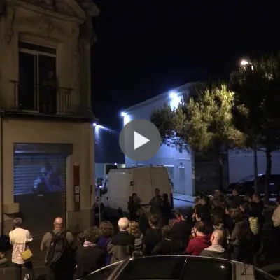 Captation vidéo de la projection itinérante (par Luc Babin)