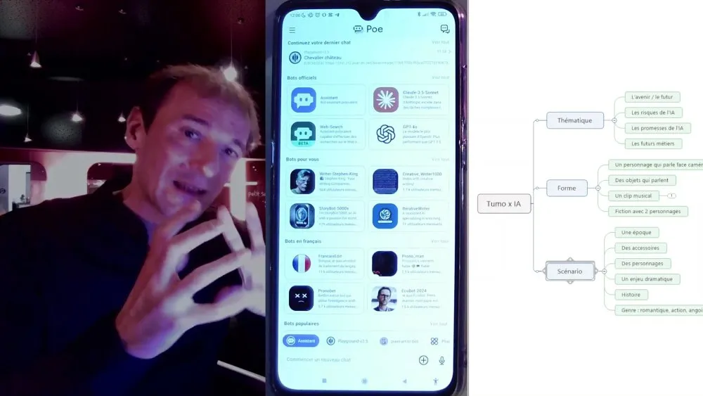 Tutoriel de réalisation de films en collaboration avec des intelligences artificielles - 7 © Benoît Labourdette 2024.