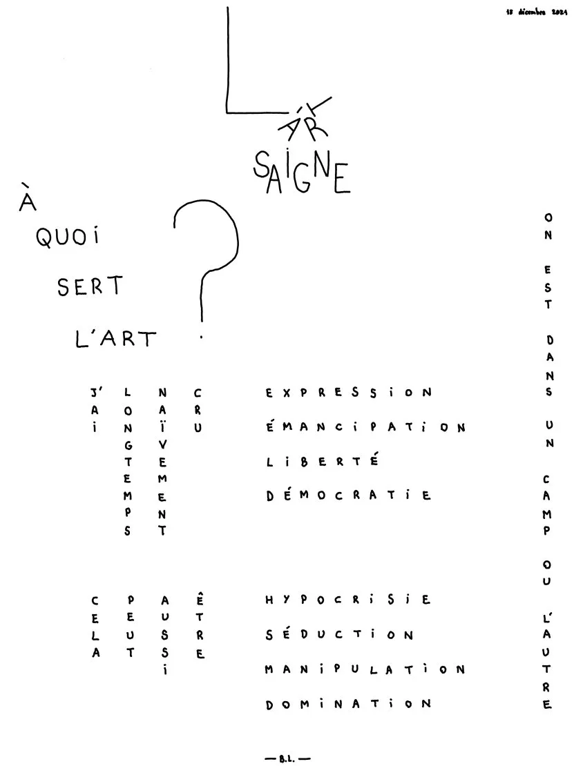 L'art saigne. © Benoît Labourdette.