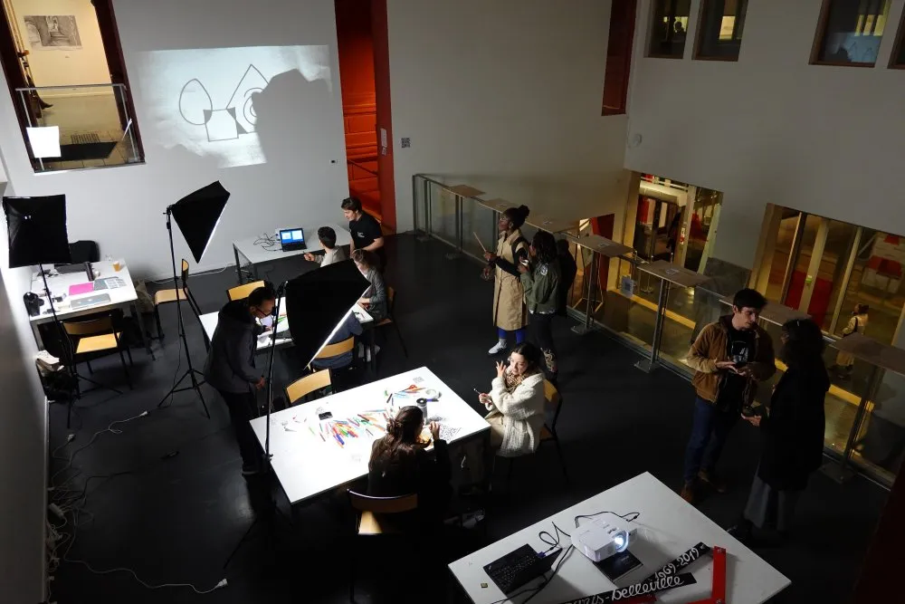 École nationale supérieure d'architecture de Paris-Belleville : atelier cinéma dessiné pour le 50<sup class="typo_exposants">e</sup> anniversaire - 6 © Benoît Labourdette 2019.