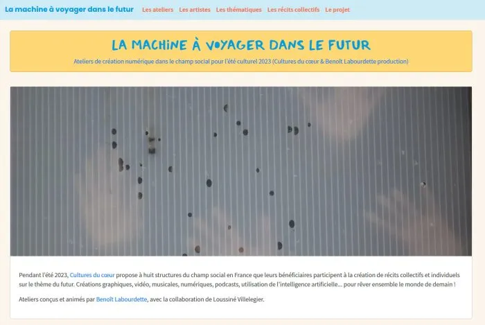Site web « La machine à voyager dans le futur » - 23 © Benoît Labourdette 2023.