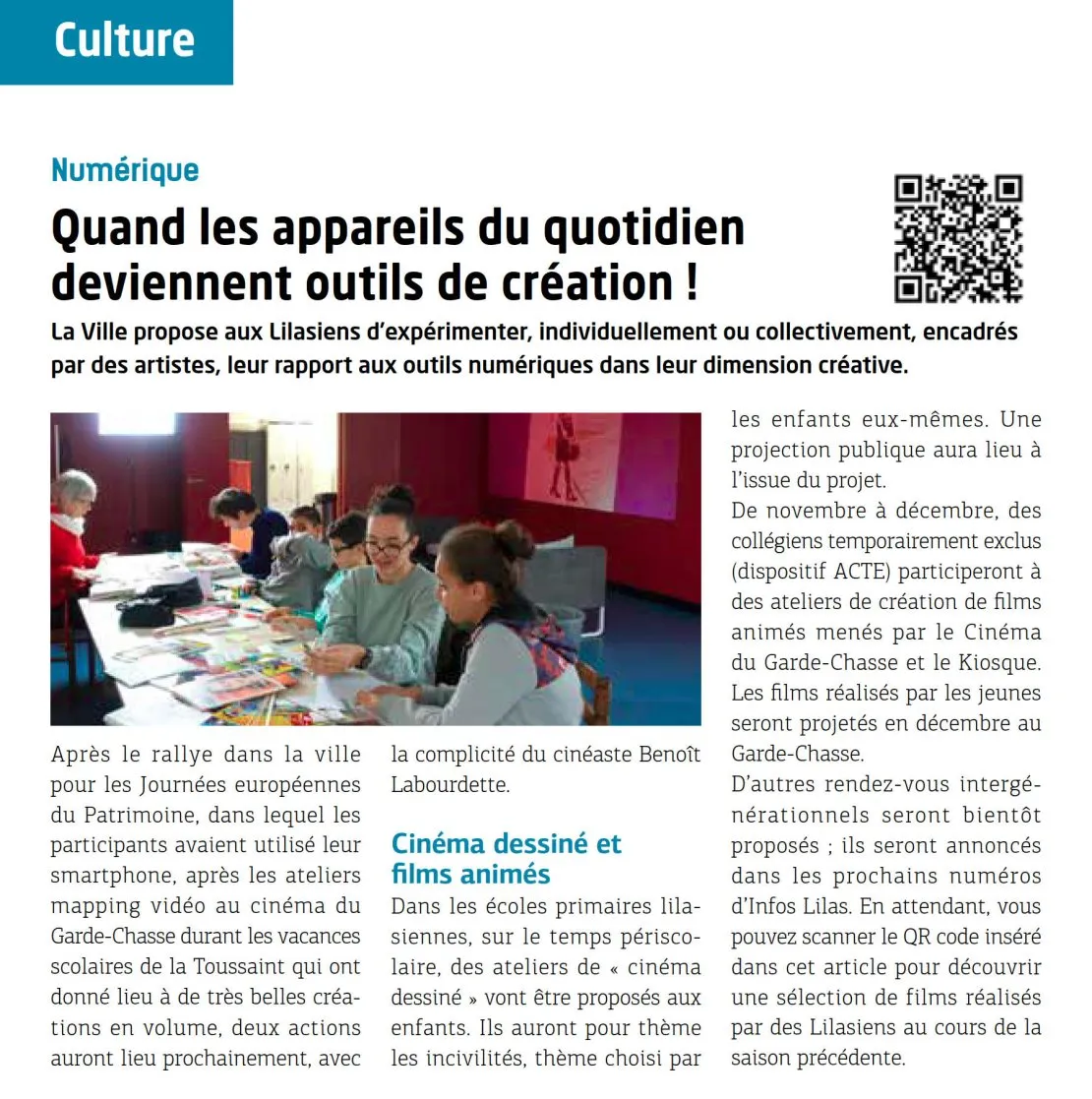 Infos Lilas : « Quand les appareils du quotidien deviennent outils de création ! ». © Benoît Labourdette.
