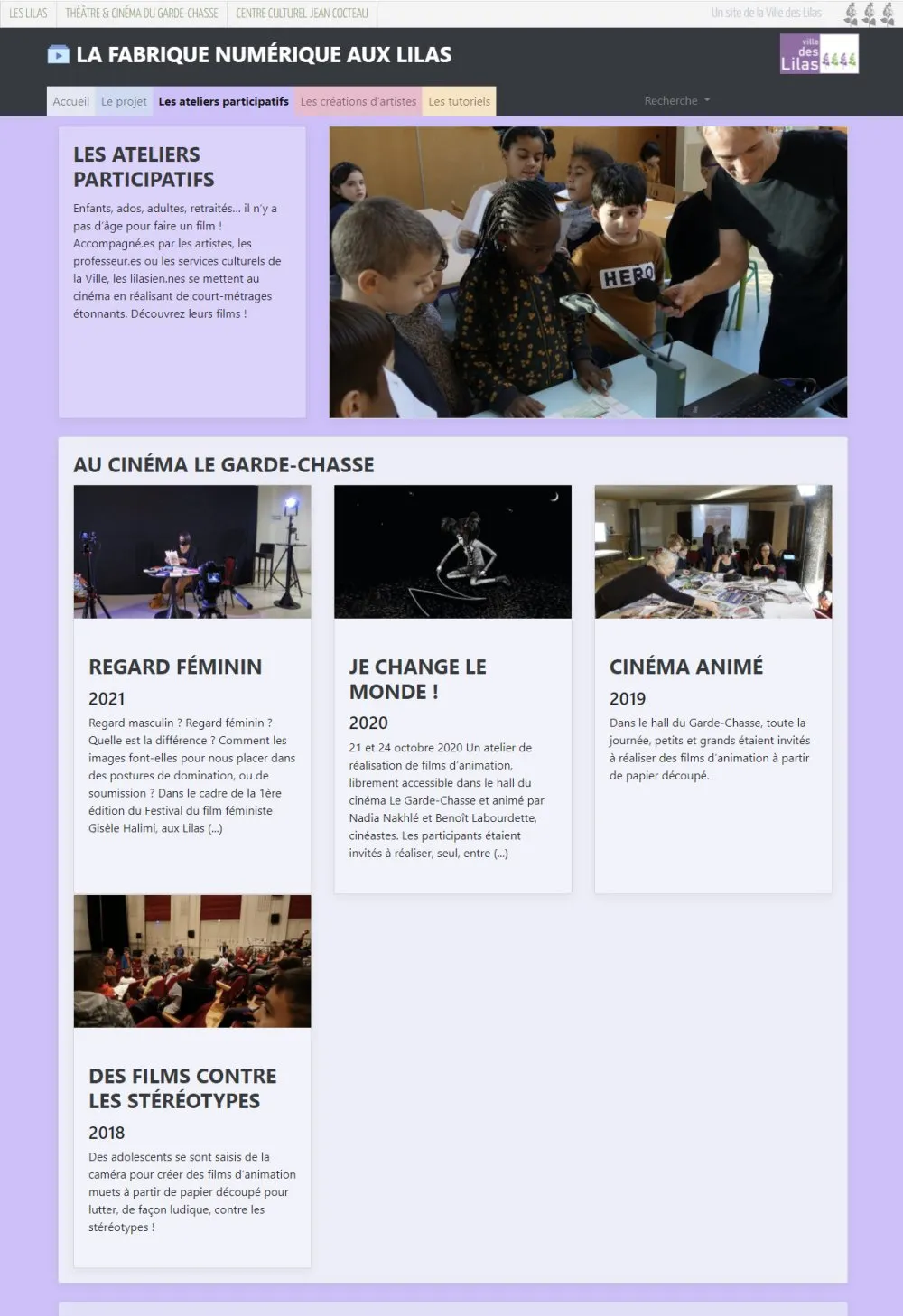 Plateforme vidéo « La fabrique numérique aux Lilas » - 3 © Benoît Labourdette 2021.