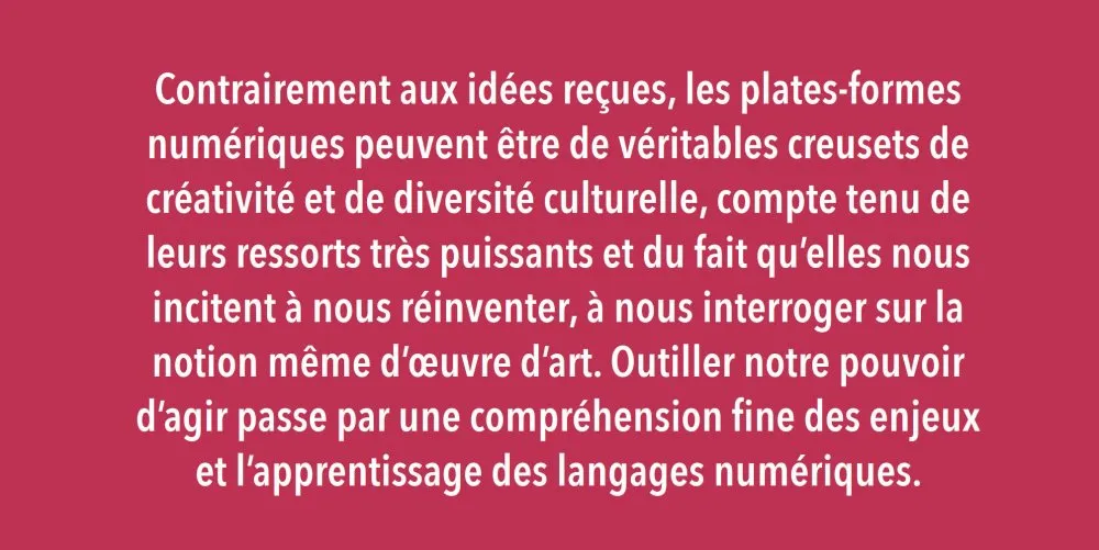 Revue Nectart : « Les plate-formes numériques transforment-elles notre rapport à l'art ? » - 1 © Benoît Labourdette 2022.