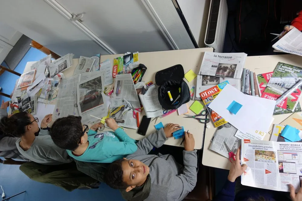 Ville des Lilas : ateliers de réalisation de films d'animation pour adolescents - 2 © Benoît Labourdette 2018.