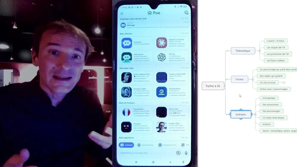 Tutoriel de réalisation de films en collaboration avec des intelligences artificielles - 5 © Benoît Labourdette 2024.