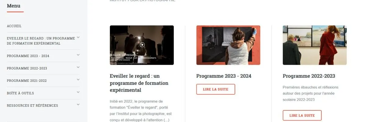 Plateforme web « Éveiller le regard »