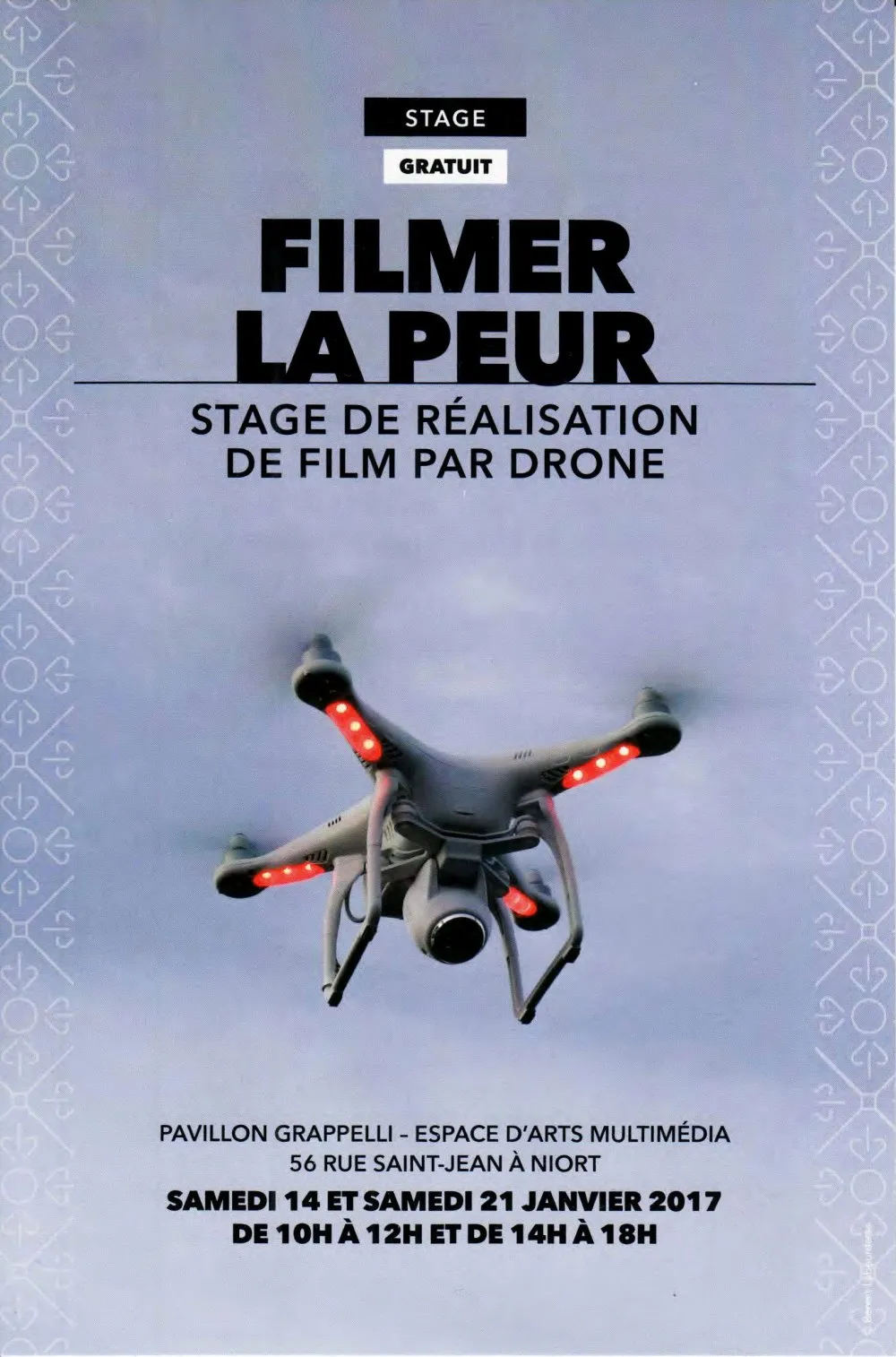 Ville de Niort : Réalisation d'un film avec drone par des adolescents - 5 © Benoît Labourdette 2017.