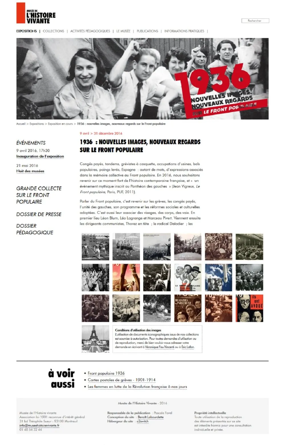 Site web - Musée de l'histoire Vivante (Montreuil) - 4 © Benoît Labourdette 2016.