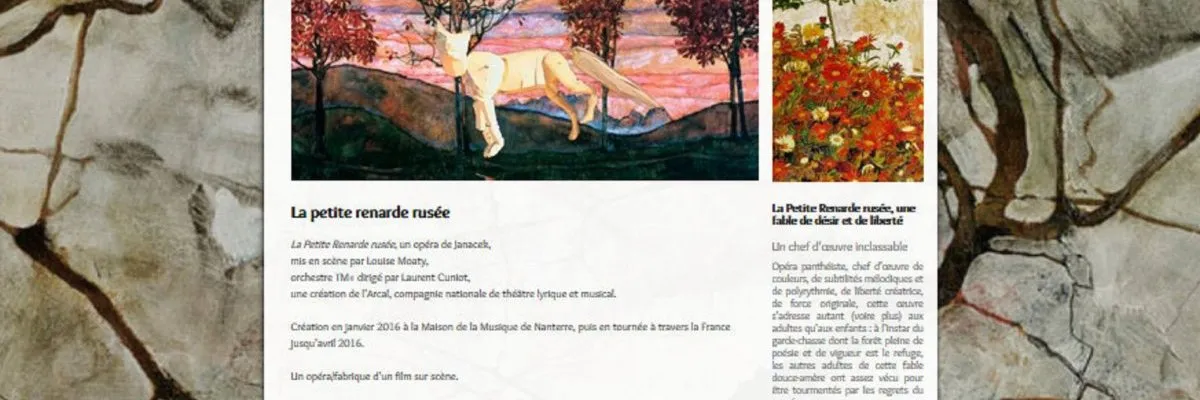 Site web Opéra La petite renarde rusée