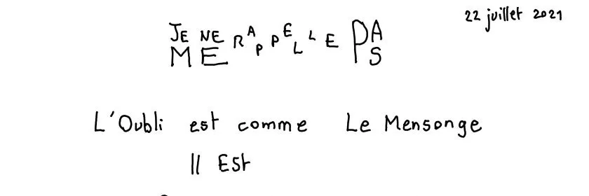 Je ne me rappelle pas