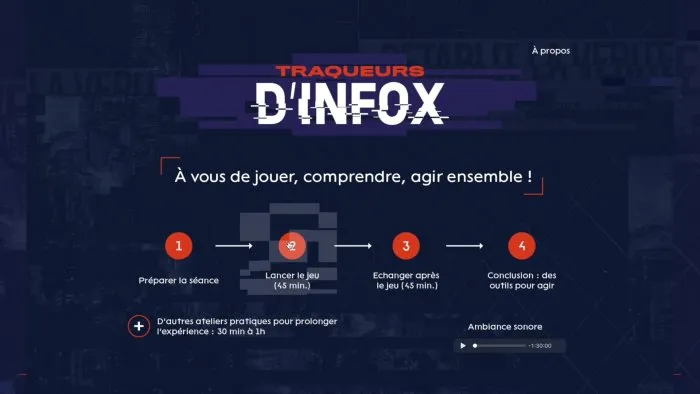 « Traqueurs d'Infox » : dispositif d'éducation aux médias par le jeu - © Benoît Labourdette 2020.